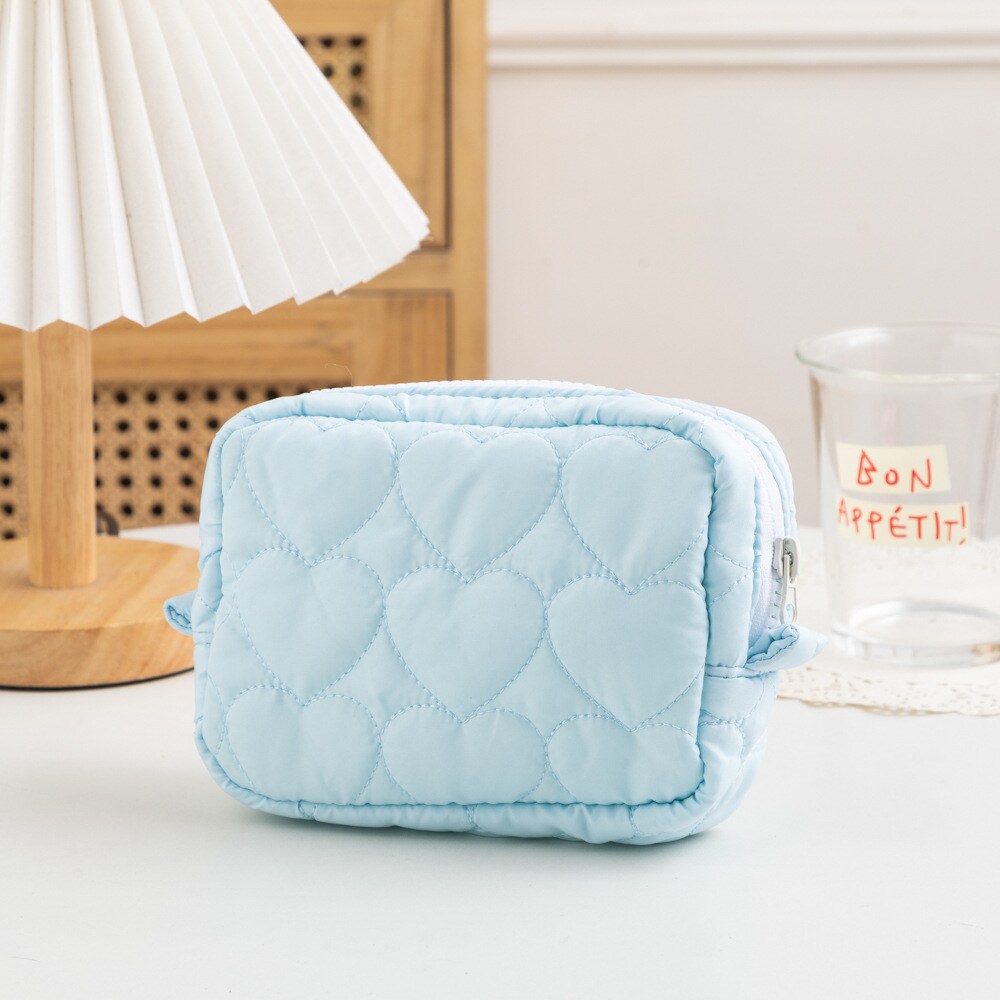 1 Piece Simple Series Sweet Heart Polyester Women's Makeup Bags 